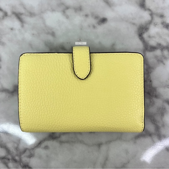 Kate Spade Leila Medium Compact Bifold Wallet In Yellow - Picture 3 of 7